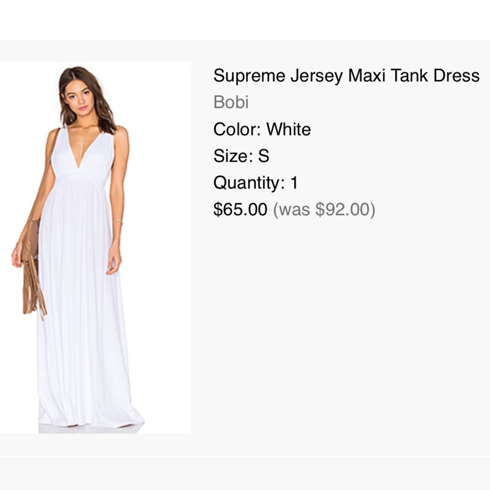 Bobi dress in white from Revolve